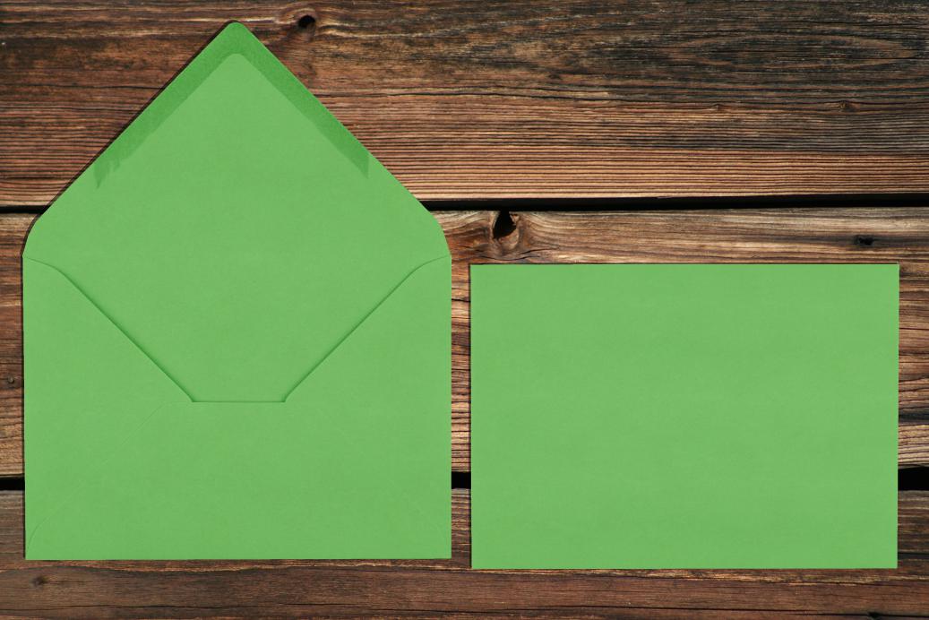 Briefhüllen 120x180 mm Nassklebend Wiesengrün 120 g/qm